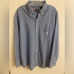 Chaps Shirt Blue Gingham XL